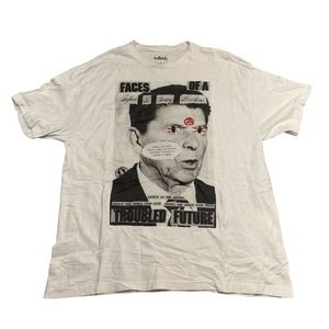 Infect Faces of a Troubled Future Graphic Tee Thrifted Vintage Style Size XL